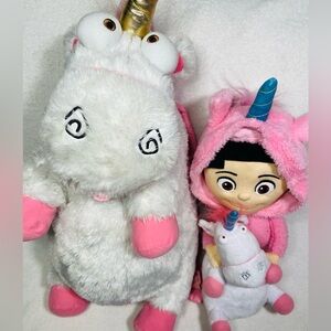 20” Universal Studios Despicable Me Unicorn Backpack + Agnus and Unicorn Plushes